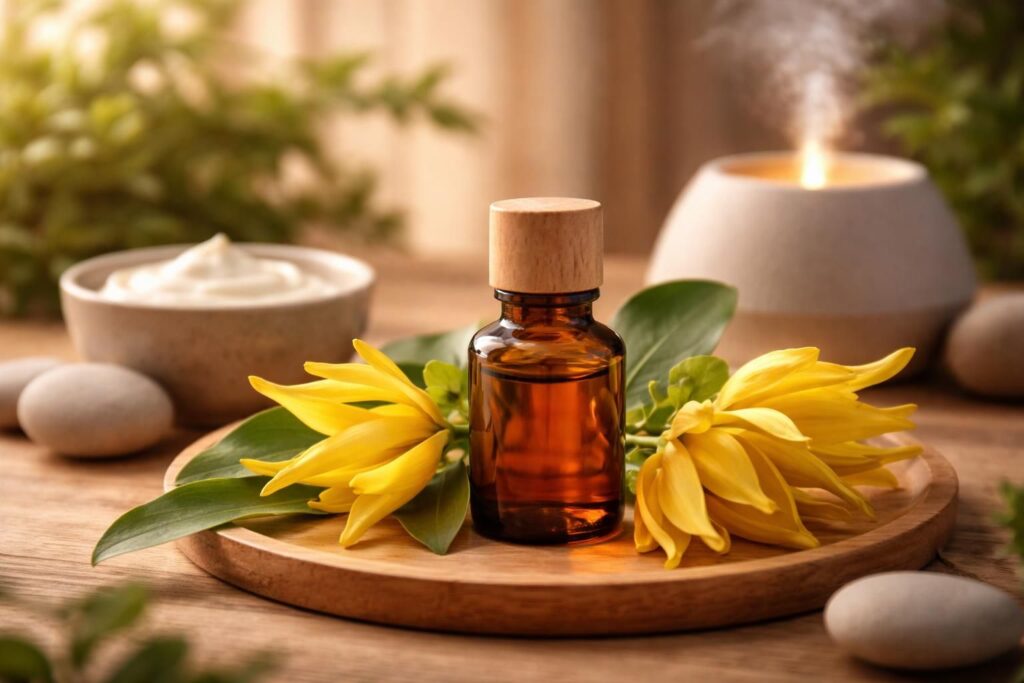 découvrez les bienfaits de l'huile essentielle d’ylang ylang pour apaiser le stress et prendre soin de votre peau naturellement.