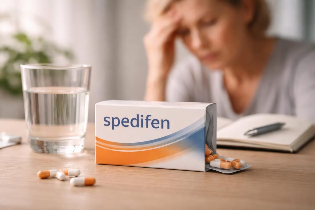 découvrez les effets secondaires possibles du spedifen et les symptômes à surveiller pendant le traitement pour une utilisation sécurisée.