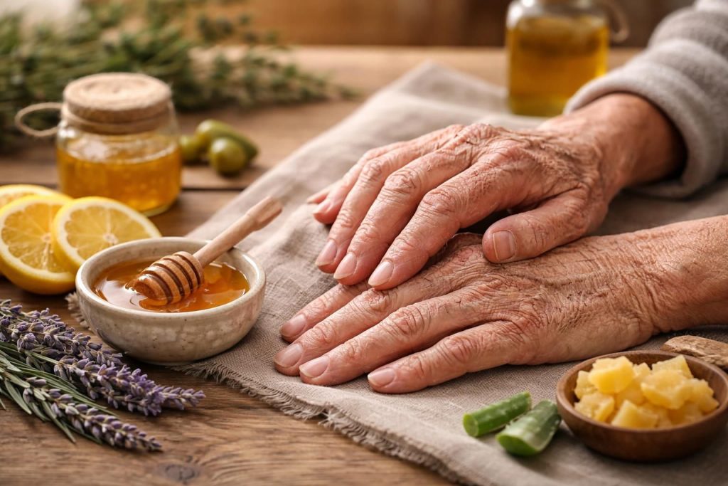découvrez les remèdes de grand-mère efficaces pour apaiser vos mains très sèches et retrouver douceur et confort naturellement.