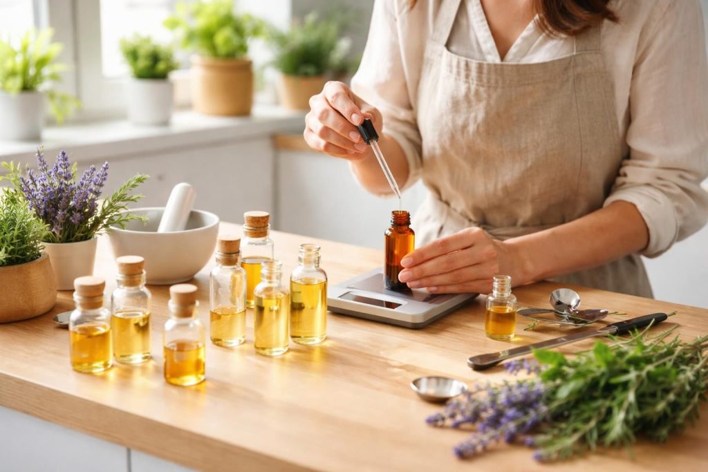 découvrez des astuces simples et efficaces pour préparer vos propres mélanges maison d'huiles essentielles grâce à notre recette facile et naturelle.