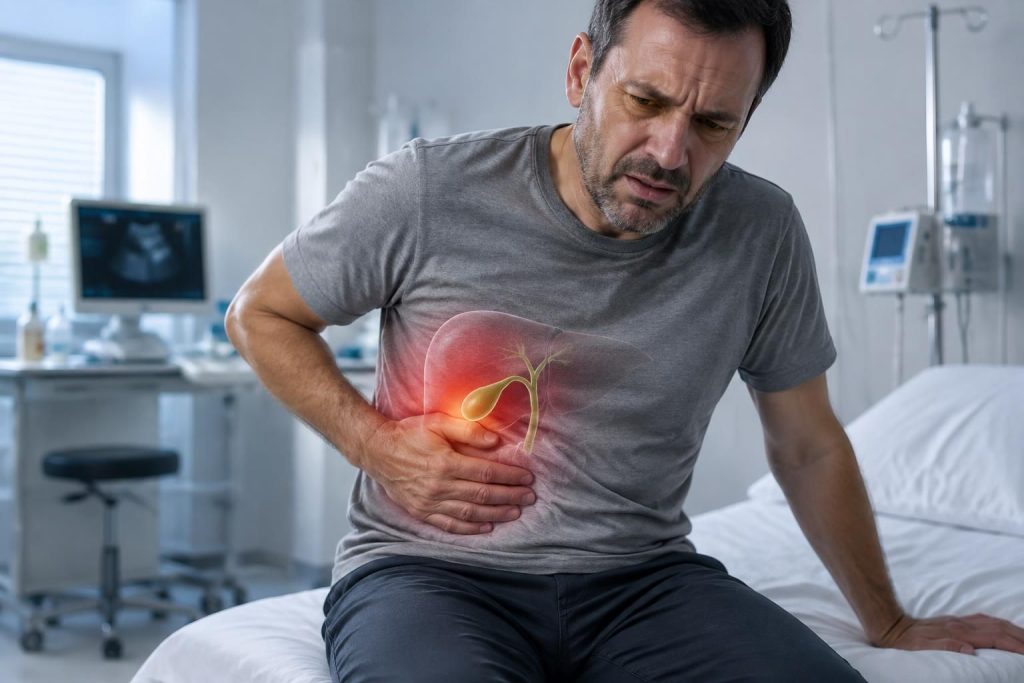 douleur intense, fièvre, nausées ou jaunisse : découvrez les symptômes liés à la vésicule biliaire qui nécessitent une consultation rapide.